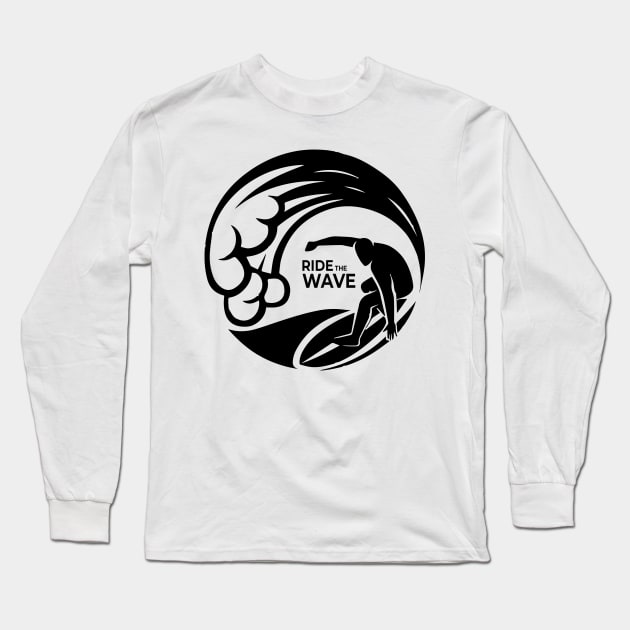 Ride The Wave Long Sleeve T-Shirt by timegraf